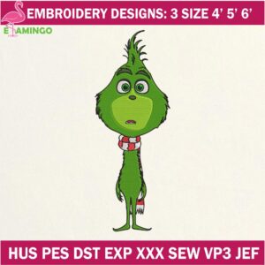 Baby Grinch Christmas Embroidery Designs