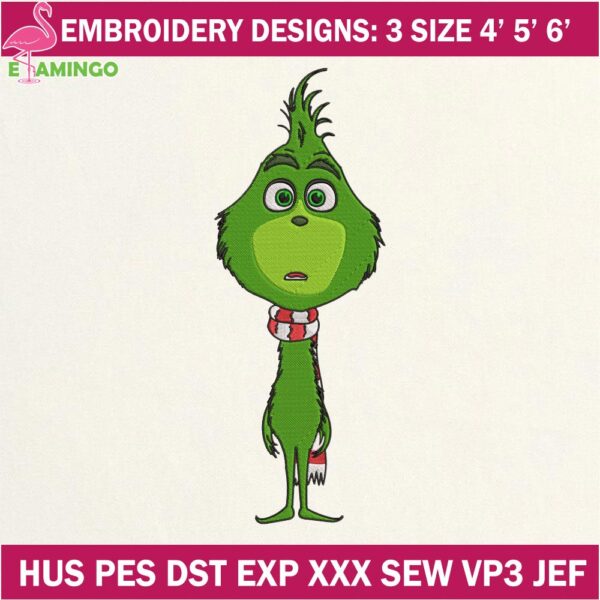 Baby Grinch Christmas Embroidery Designs