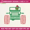 Grinch Drive Jeep Car Embroidery Designs