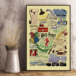 Harry Potter Movie Quotes Typography Poster