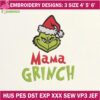 Mama Grinch Embroidery Designs