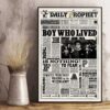 Daily Prophet Harry Potter The Boy Who Lived Poster